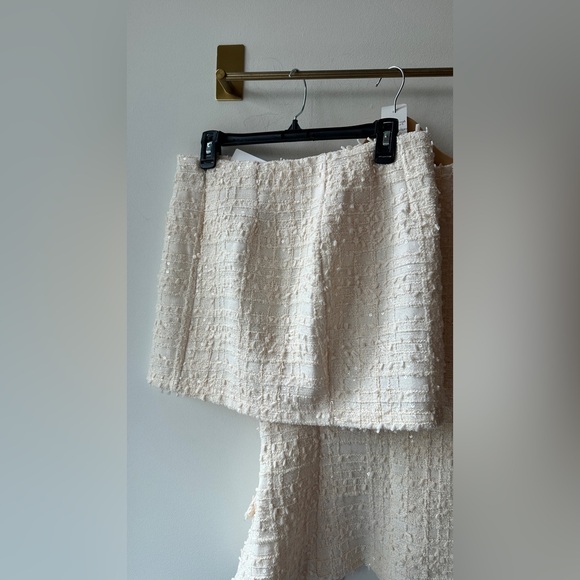 Blithe LA Cream Textured Vest & Skirt Set P2P 18” Waist 15.5” | 710 - Picture 5 of 12